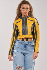 ON YOUR MARKS RACER MOTO IN YELLOW MULTI