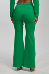 JUST YOUR LUCK FLARE TROUSER IN GREEN