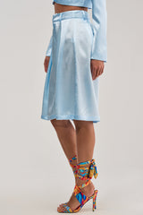 KYLA ICY BLUE SATIN TROUSER