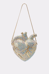 BEATING HEART RHINESTONE BAG