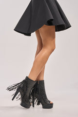 AZALEA WANG MARTEENA OPEN TOE PLATFORM BOOTIE