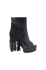AZALEA WANG MARTEENA OPEN TOE PLATFORM BOOTIE