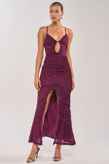 PLUS ONE MAXI DRESS IN PLUM