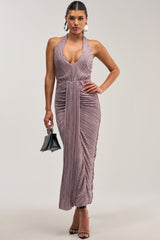 SARAH SLINKY DRESS IN MAUVE