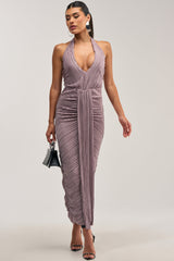 SARAH SLINKY DRESS IN MAUVE