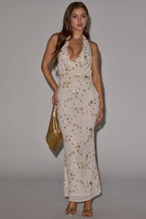 MAKE ME BLUSH EMBELLISHED MAXI DRESS