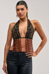 ANGEL ON EARTH BEADED BRALETTE TOP
