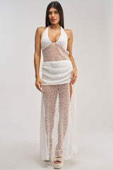 ALL ACCESS EMBELLISHED MAXI DRESS IN WHITE