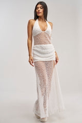 ALL ACCESS EMBELLISHED MAXI DRESS IN WHITE