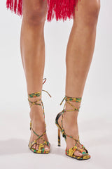 AZALEA WANG NOTYET MULTI SNAKE STILETTO SANDAL