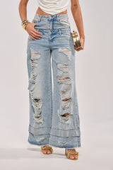 GO GET SOME DOUBLE WAISTED DENIM