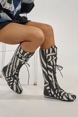 AZALEA WANG OZZY ZEBRA FLAT SNEAKER
