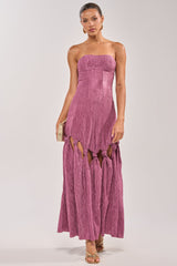 BORN READY KNOTTED STRAPLESS MAXI DRESS