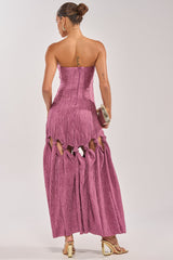 BORN READY KNOTTED STRAPLESS MAXI DRESS