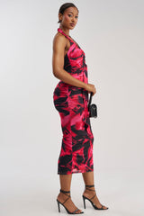 MAIN STAGE ABSTRACT MAXI DRESS IN BLACK MULTI