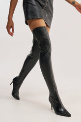 AZALEA WANG PINUP BLACK STILETTO BOOT