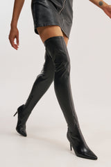 AZALEA WANG PINUP BLACK STILETTO BOOT