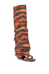 AZALEA WANG RADLEY TIGER PRINT SLOUCHY WEDGE BOOT