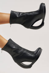 AZALEA WANG RAPTURE OPEN WEDGE COCKTAIL BOOTIE