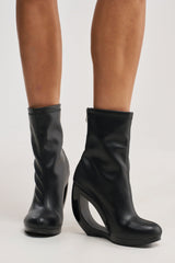 AZALEA WANG RAPTURE OPEN WEDGE COCKTAIL BOOTIE