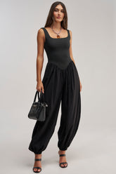 FLIRT ALERT SQUARE NECK JUMPSUIT