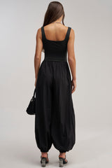 FLIRT ALERT SQUARE NECK JUMPSUIT