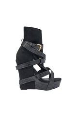AZALEA WANG ROTHKO WEDGE SANDAL IN BLACK