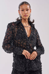 ROXY SEQUIN BUTTON DOWN