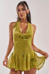 KIANNA EMBELLISHED MINI DRESS