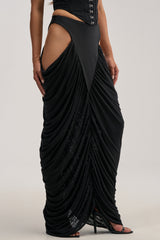 HOTTIE ALERT MESH MAXI SKIRT