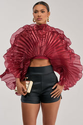 SHINING DOWN ON YOU BLOUSE IN BURGUNDY