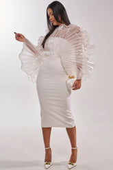 BY THE SEA SHORE BANDAGE MIDI DRESS