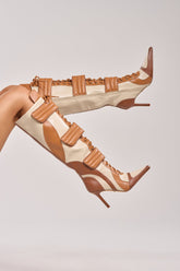 AZALEA WANG SCHUMACHER TAN STILETTO BOOT