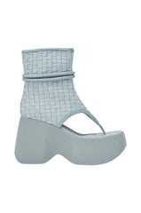 AZALEA WANG SCULLY DENIM FLATFORM SANDAL