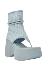 AZALEA WANG SCULLY DENIM FLATFORM SANDAL