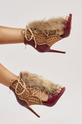 AZALEA WANG SHAINY MULTI MATERIAL SANDAL