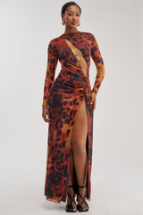HOTTEST TOPIC MAXI DRESS IN RED MULTI