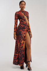 HOTTEST TOPIC MAXI DRESS IN RED MULTI