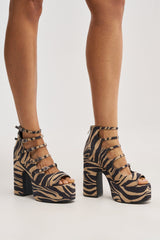 AZALEA WANG SMITTEN ZEBRA BLOCK SANDAL