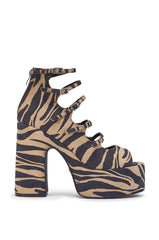 AZALEA WANG SMITTEN ZEBRA BLOCK SANDAL