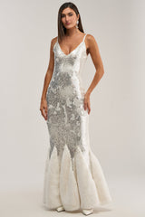 WORTH THE STARES EMBELLISHED MAXI DRESS