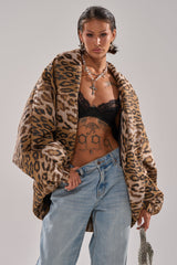 LOLA COCOON COAT IN JACQUARD