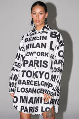 TIME AND PLACE POPLIN MINI DRESS