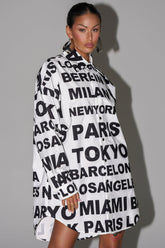 TIME AND PLACE POPLIN MINI DRESS