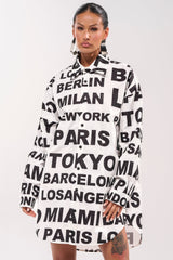 TIME AND PLACE POPLIN MINI DRESS
