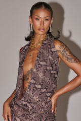 VENOM KISS RHINESTONE HALTER TOP