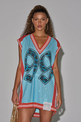 RYAN COLORBLOCK SLEEVELESS JERSEY IN BLUE COMBO
