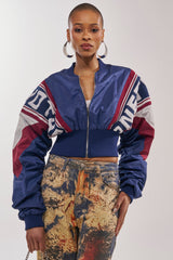 PHOENIX MIXED MEDIA BOMBER IN NAVY