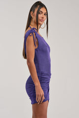 READY FOR THE CAMERA SWOOP NECK MINI DRESS