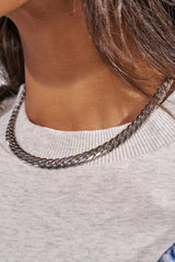 16 INCH MIAMI CHAIN 8MM IN SILVER